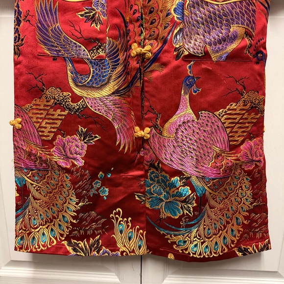 Red Embroidered Kimono Jacket - Picture 5 of 15